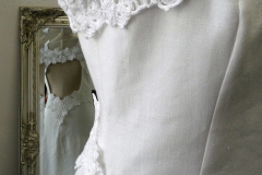 Suknia ślubna - len i koronka