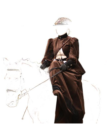 Art Moda suknia historyczna -myśliczek do jazdy konnej